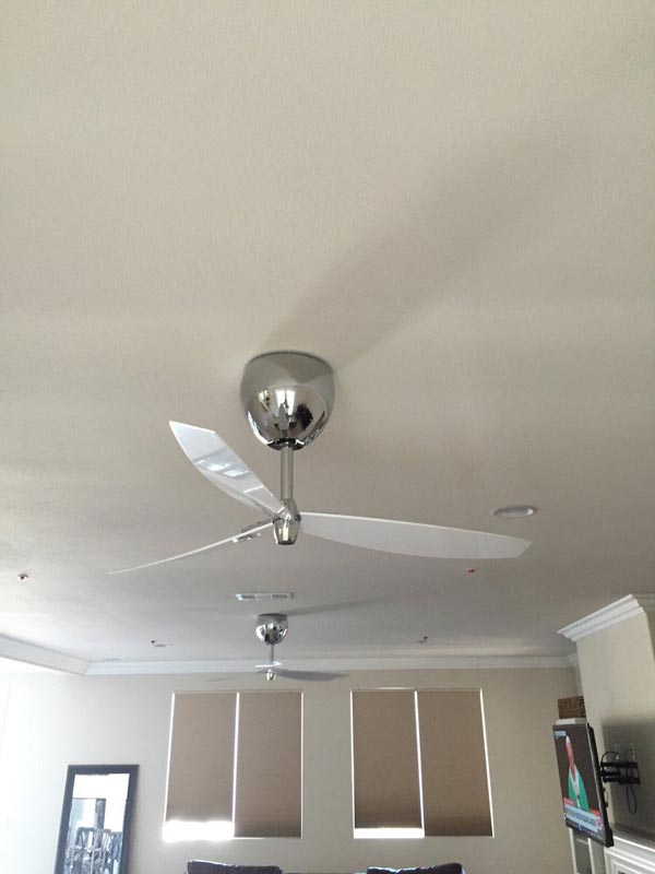 New ceiling with fans